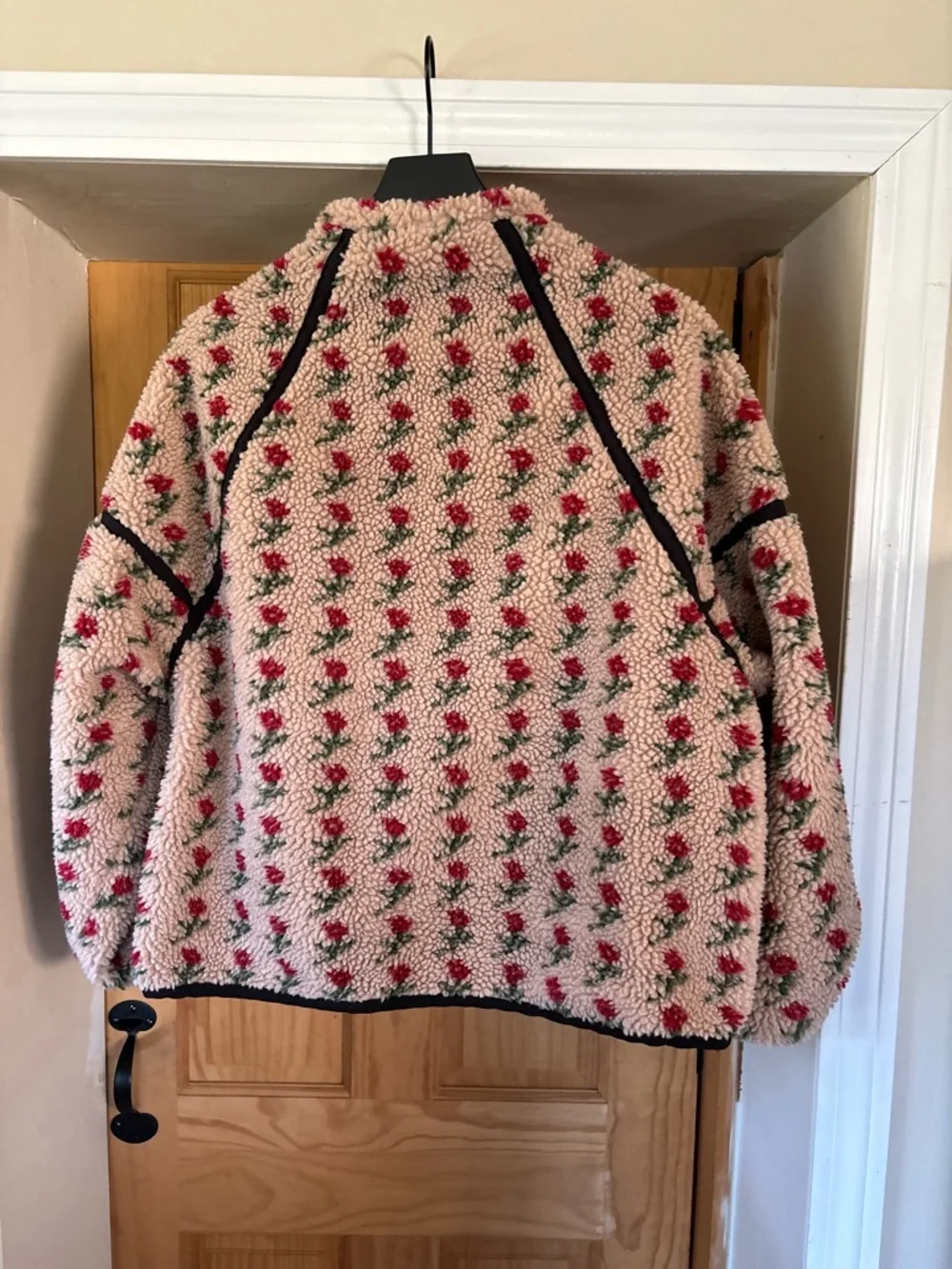EUC PROMESA Cozy, Puffy Floral Fleece Half-Zip Pullover Jacket, Sold Out, S - Picture 5 of 16